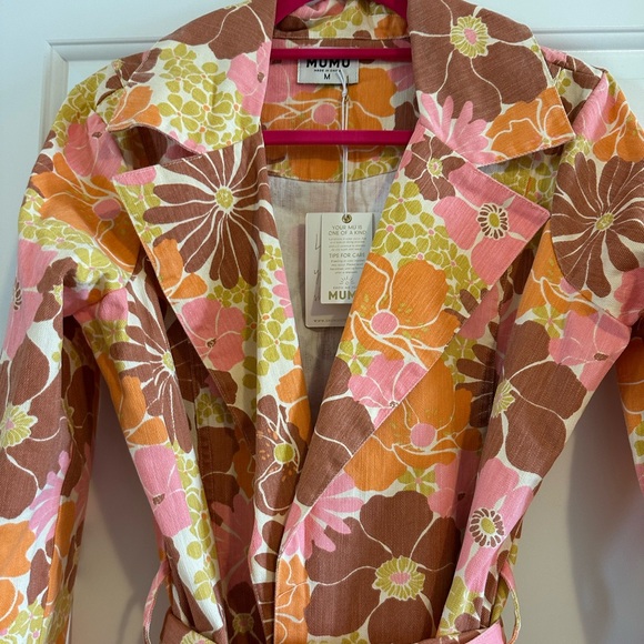 NWT Show Me Your Mumu, Nancy Trench in Retro Garden, Medium - Picture 6 of 8